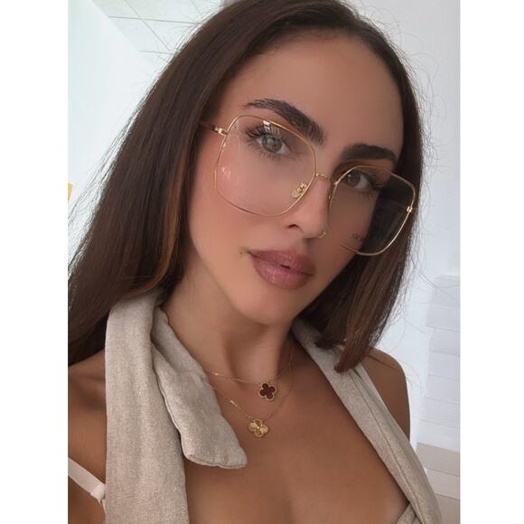 NEW Dior GemDior SU Eyeglasses Frames in Gold - Picture 1 of 6